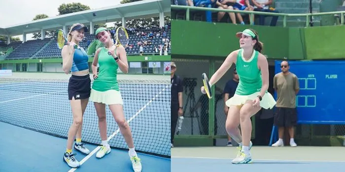 Duel Tenis Seru di Lapangan – Luna Maya Melawan Eugenie Bouchard